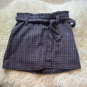 Abercrombie Kids Navy Plaid Skort